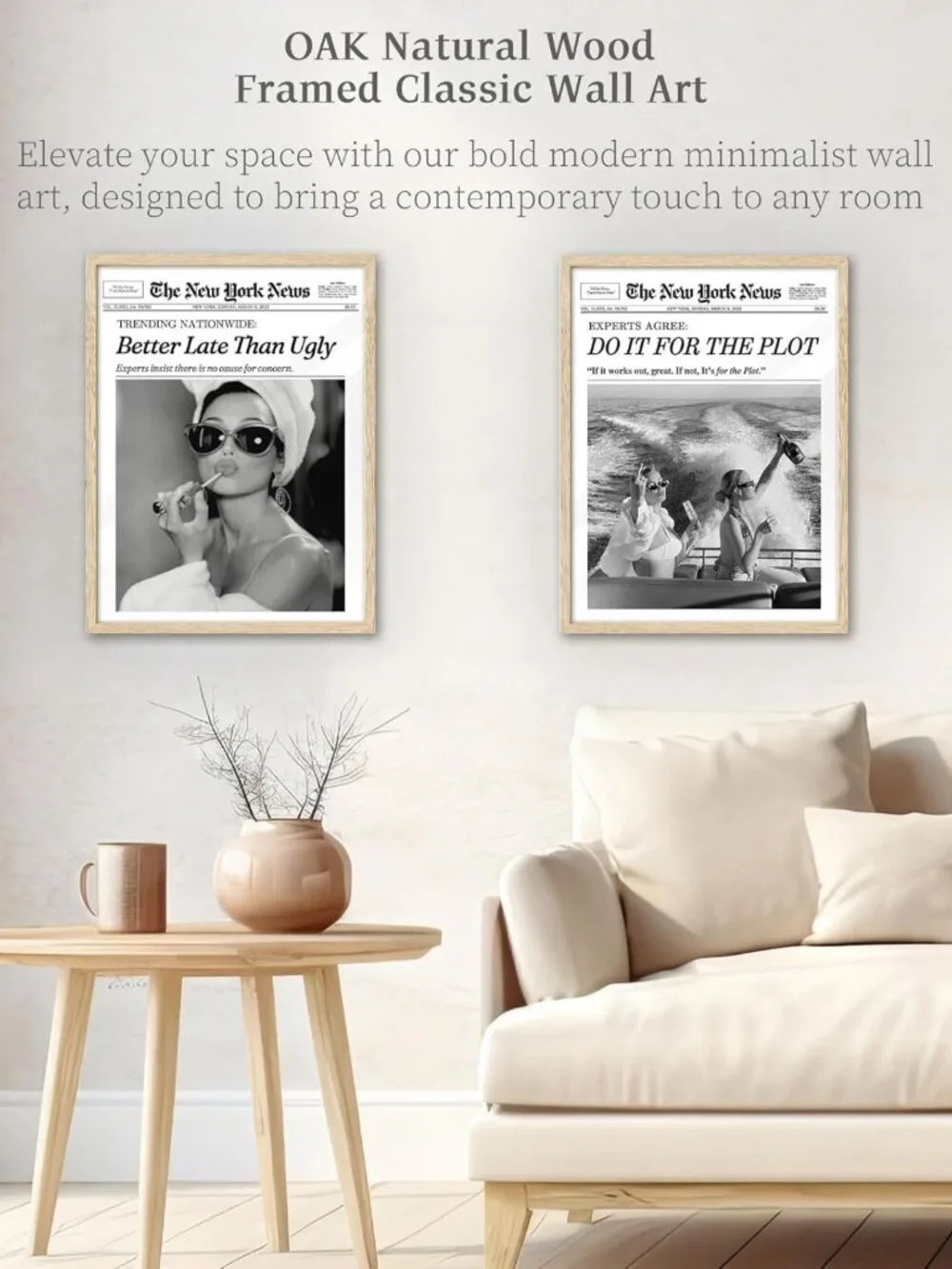 12x16in Audrey Hepburn 'Better Late Than Ugly' Framed Wall Art for Bathroom
